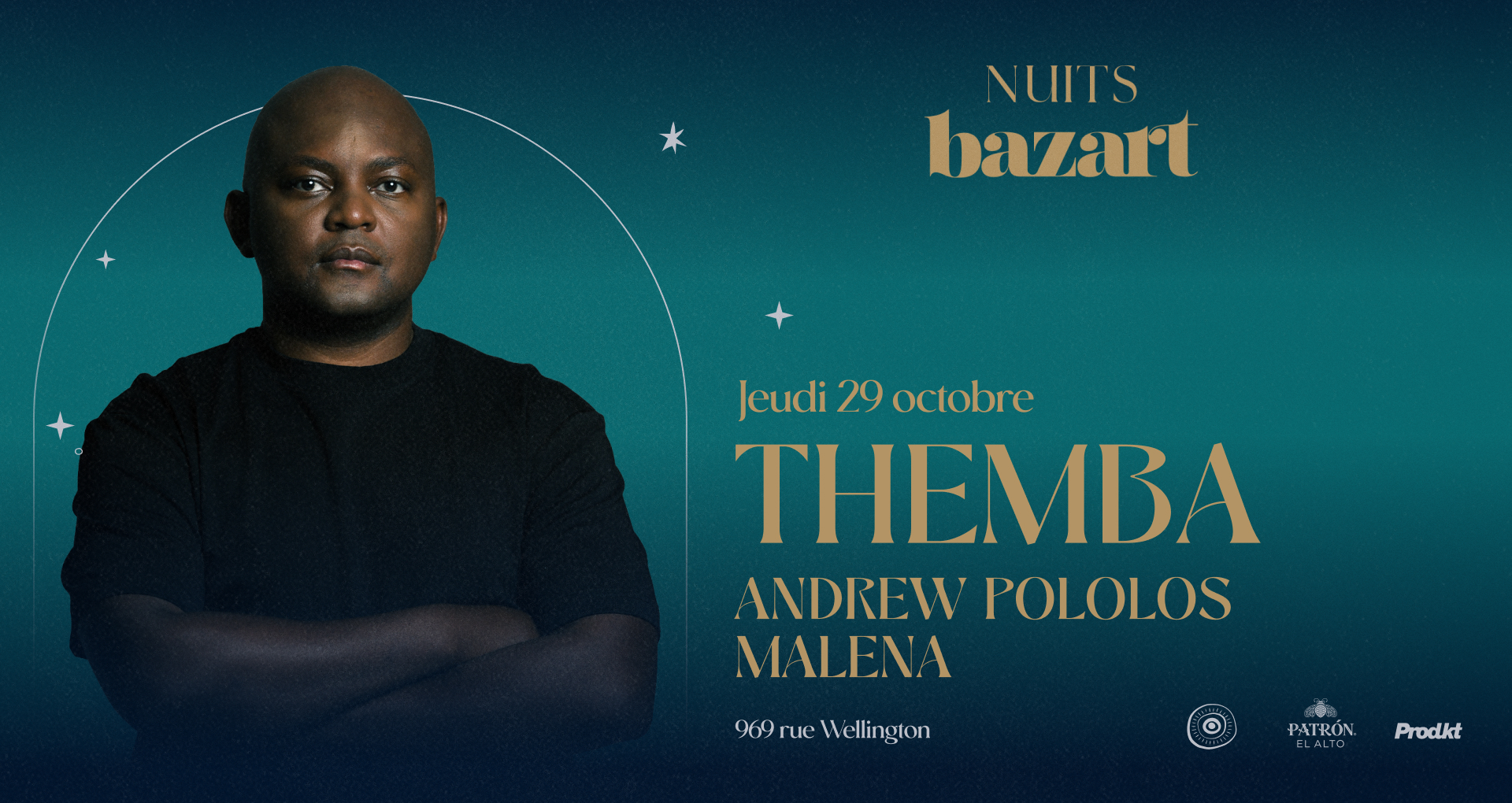 THEMBA, Andrew Pololos, Malena at Bazart flyer