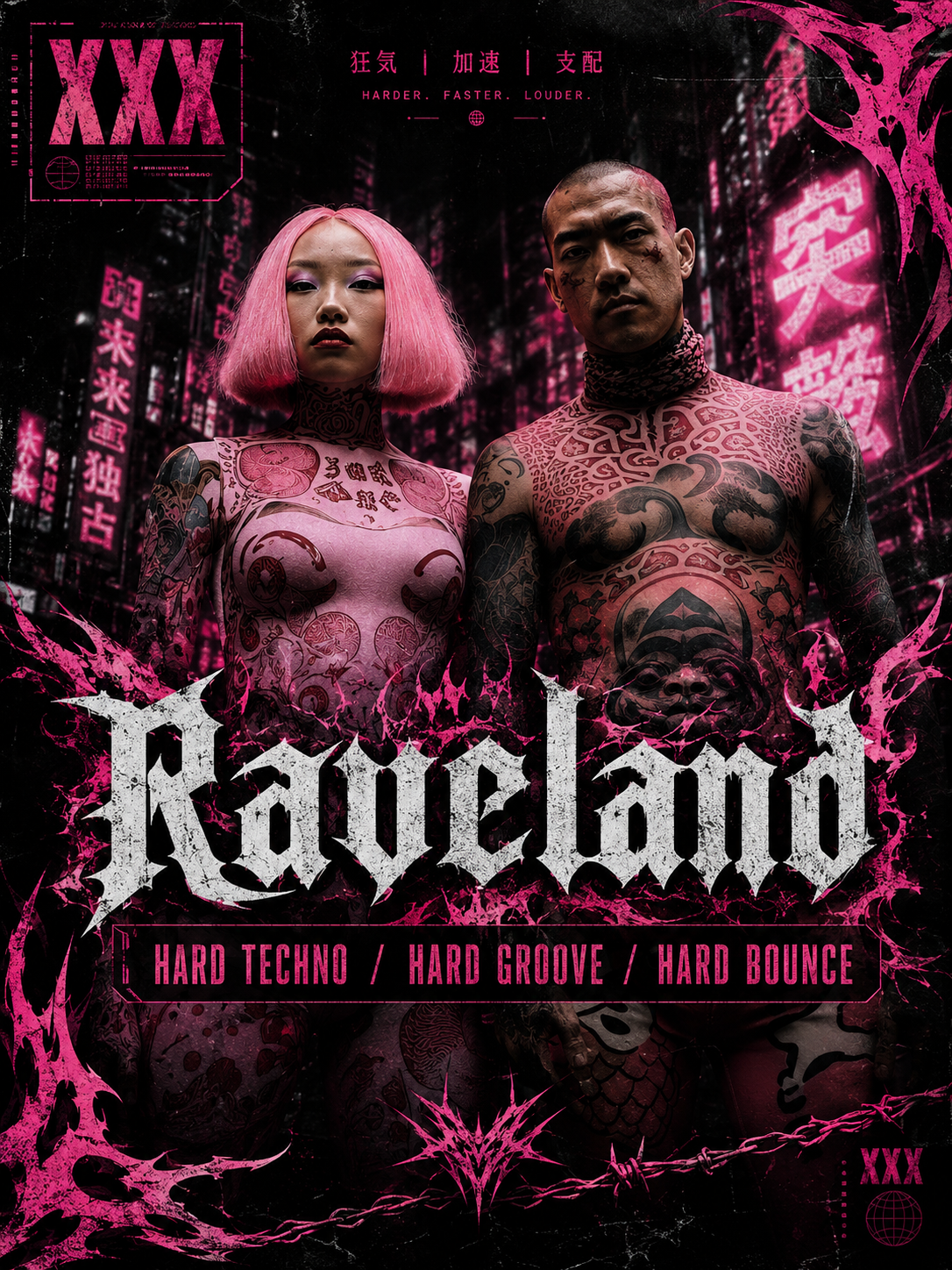 RAVELAND: Hard Techno Rave w/ Paroxyzm, NELLIE & Aldania at Club John Doe flyer
