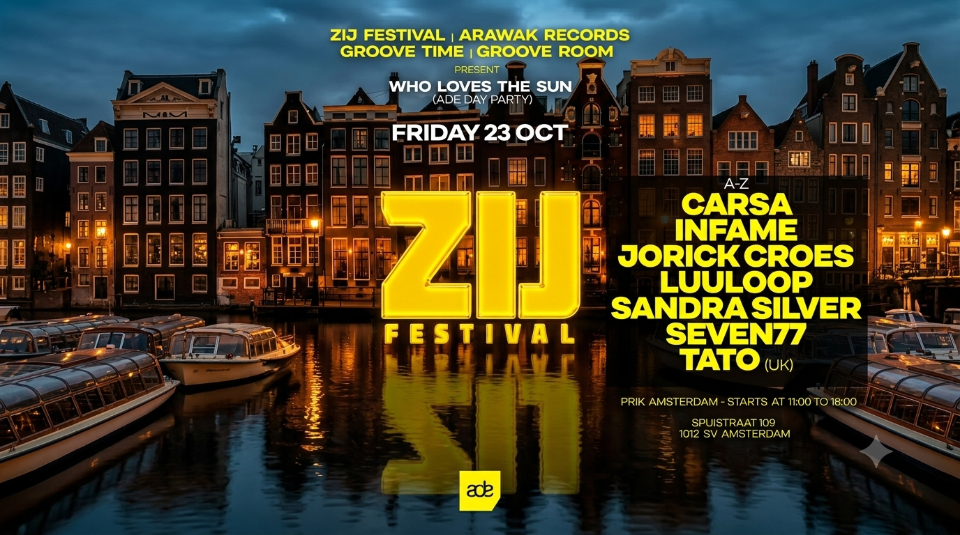 WHO LOVES THE SUN (ADE DAY PARTY) at PRIK flyer