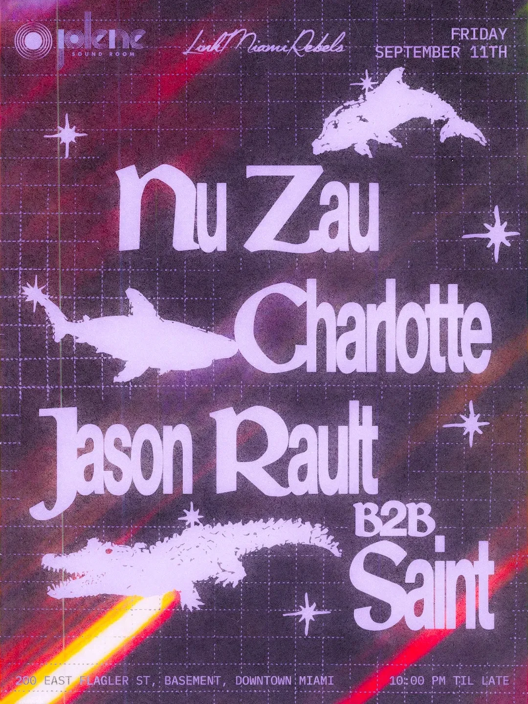 Nu Zau & Charlotte at Jolene Downtown Miami flyer