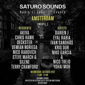 Saturo Sounds presents: Amsterdam ADE Pre-Party at Cafe De Kashmir Lounge flyer