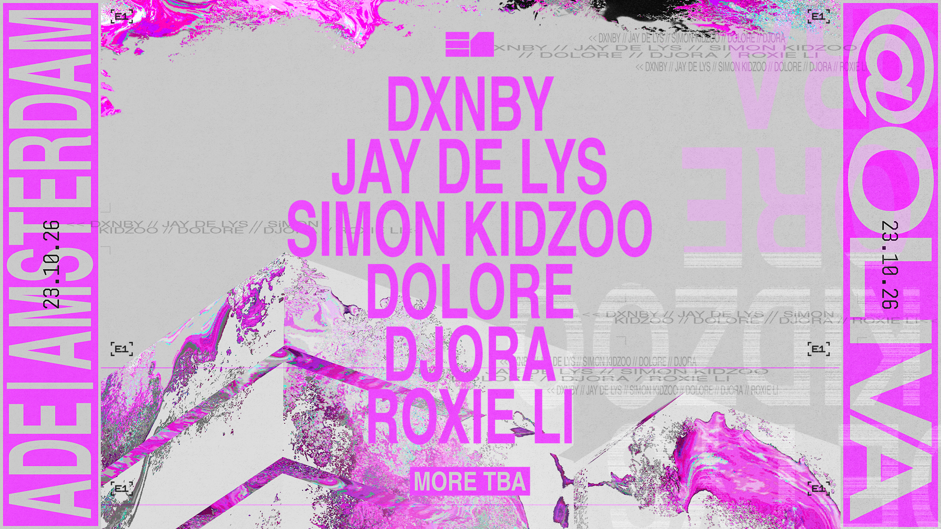 E1 ADE: DXNBY, Jay de Lys & Joey Daniel at Oliva (restaurant & club) flyer