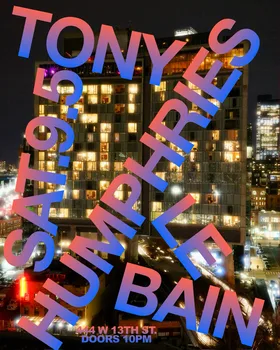 Tony Humphries' Residency at Le Bain flyer