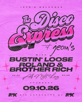 The Disco Express x Jean's: NYC at Jean’s flyer