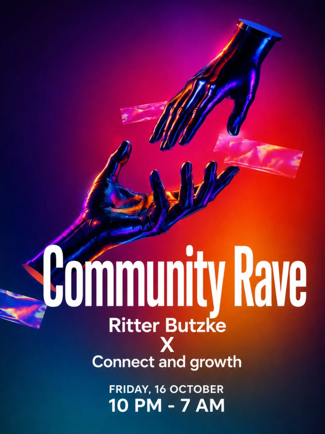Community Rave at Ritter Butzke flyer