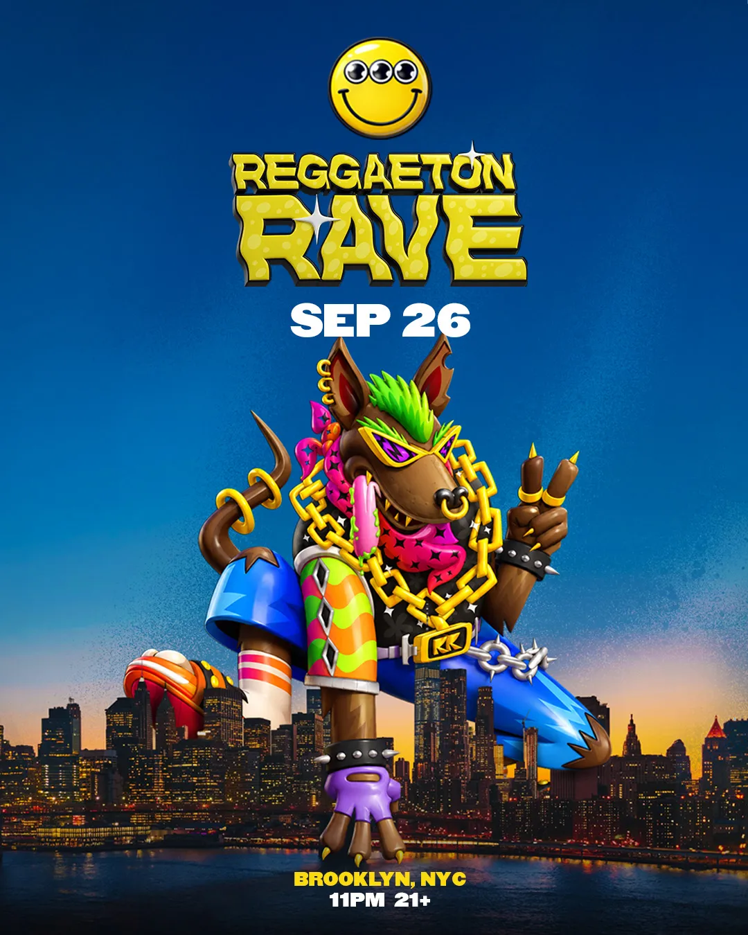 Reggaeton Rave - Sep 26 - Brooklyn, NY (21+) at The Brooklyn Monarch flyer