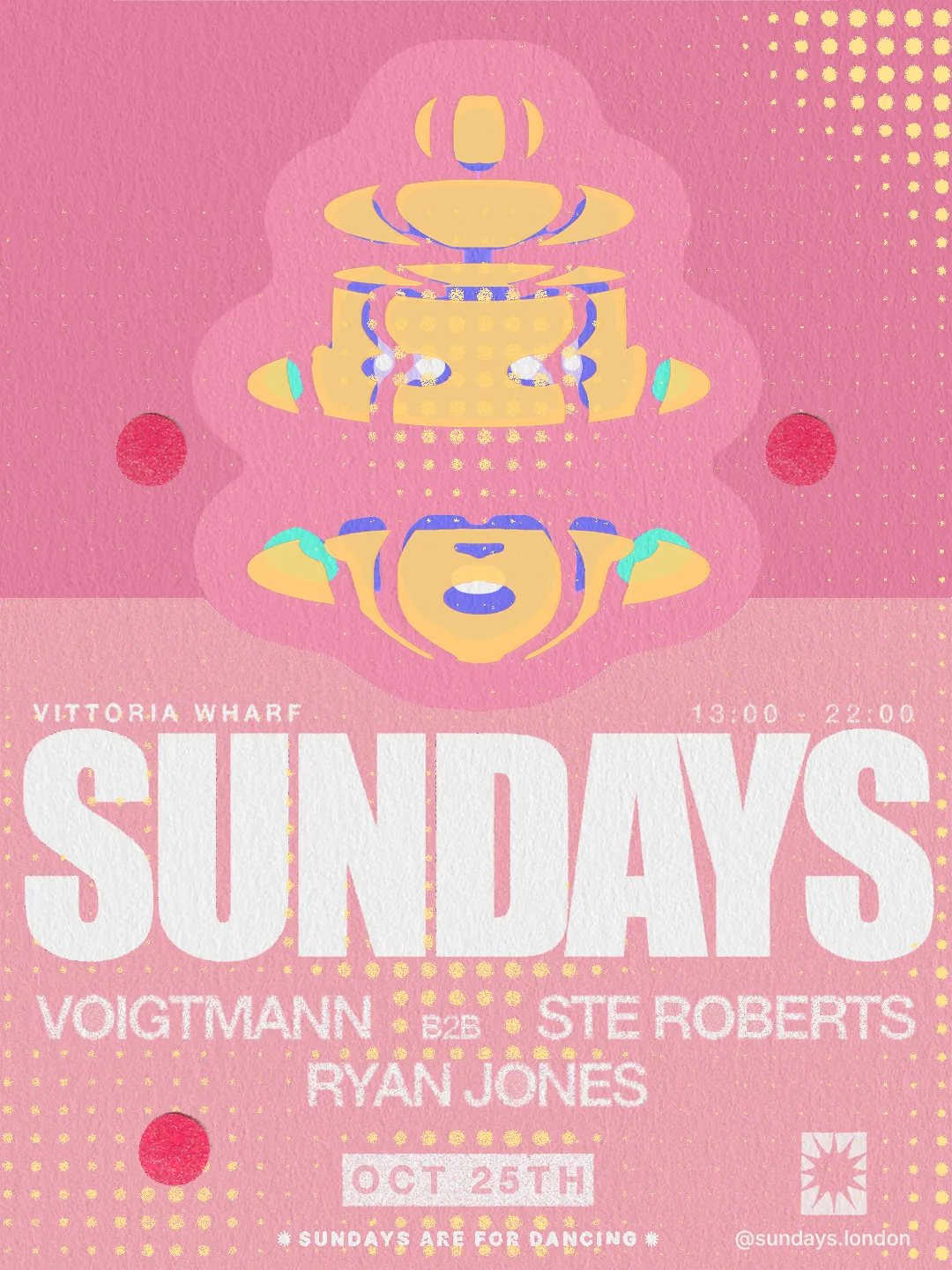 Sundays - Voigtmann, Ste Roberts, Ryan Jones at Vittoria Wharf Studio flyer