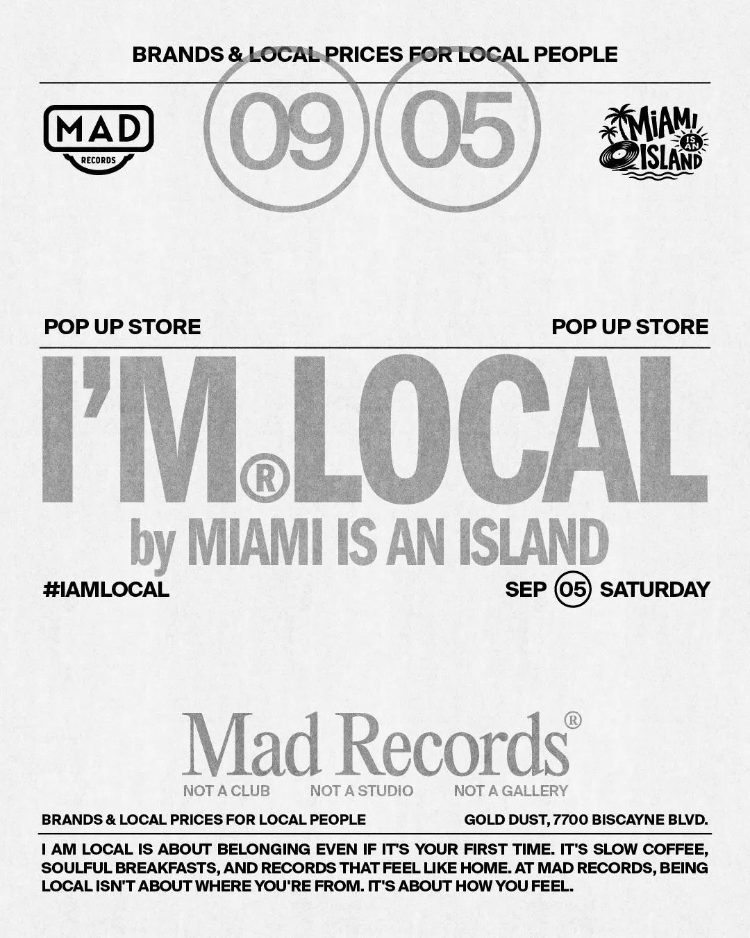 Miami Vinyl Market at Mad Radio at Mad Radio Miami flyer