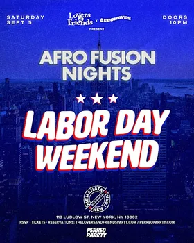 AFROBEATS & AMAPIANO: AfroWaves Labor Day Weekend Party at Mehanata Bar flyer
