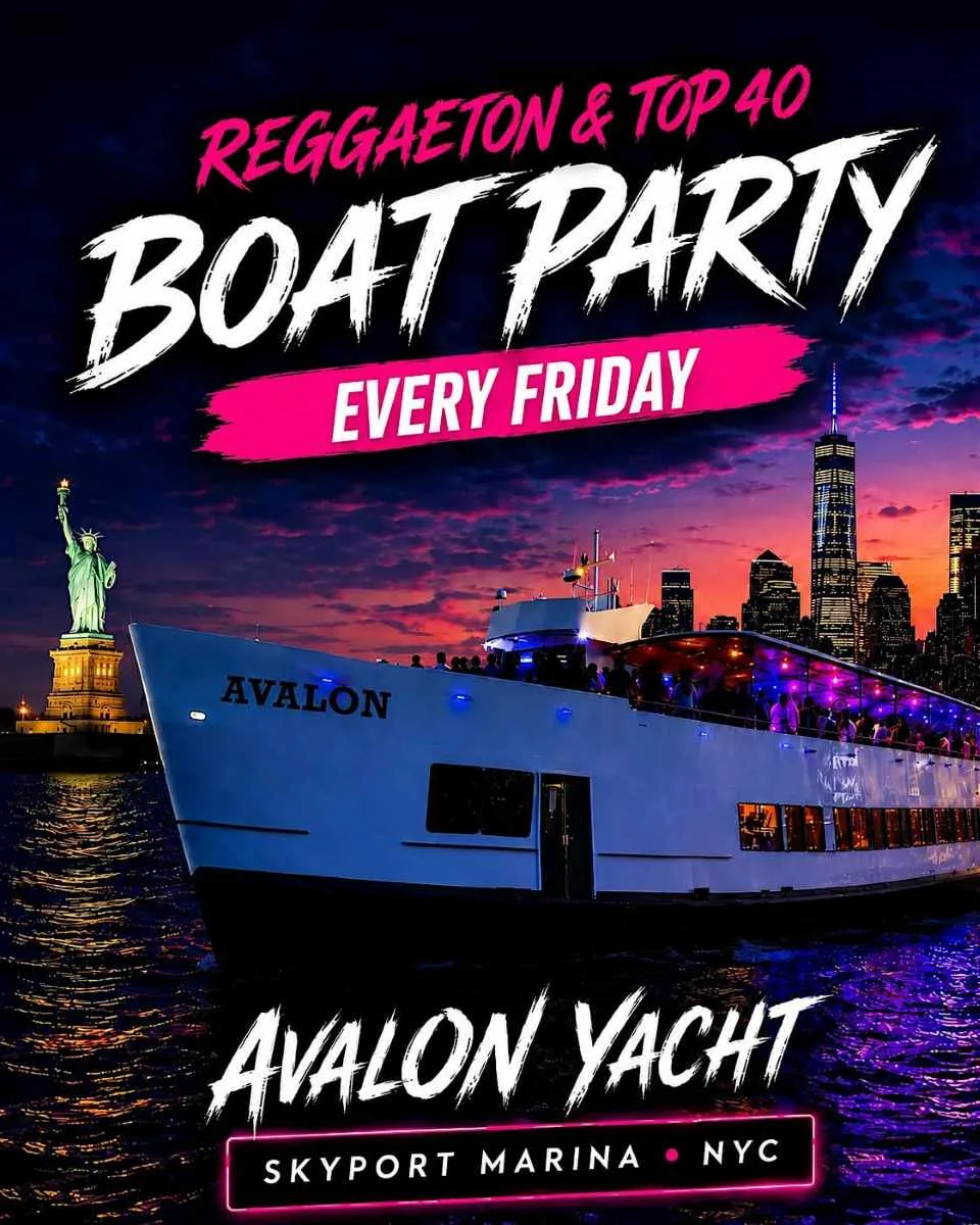 Reggaeton Boat Party NYC at Skyport Marina flyer