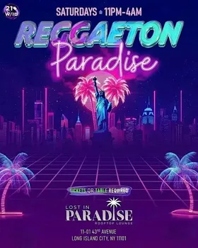 Reggaeton Paradise Rooftop Party – Lost in Paradise, Queens NY at Lost in Paradise Rooftop flyer