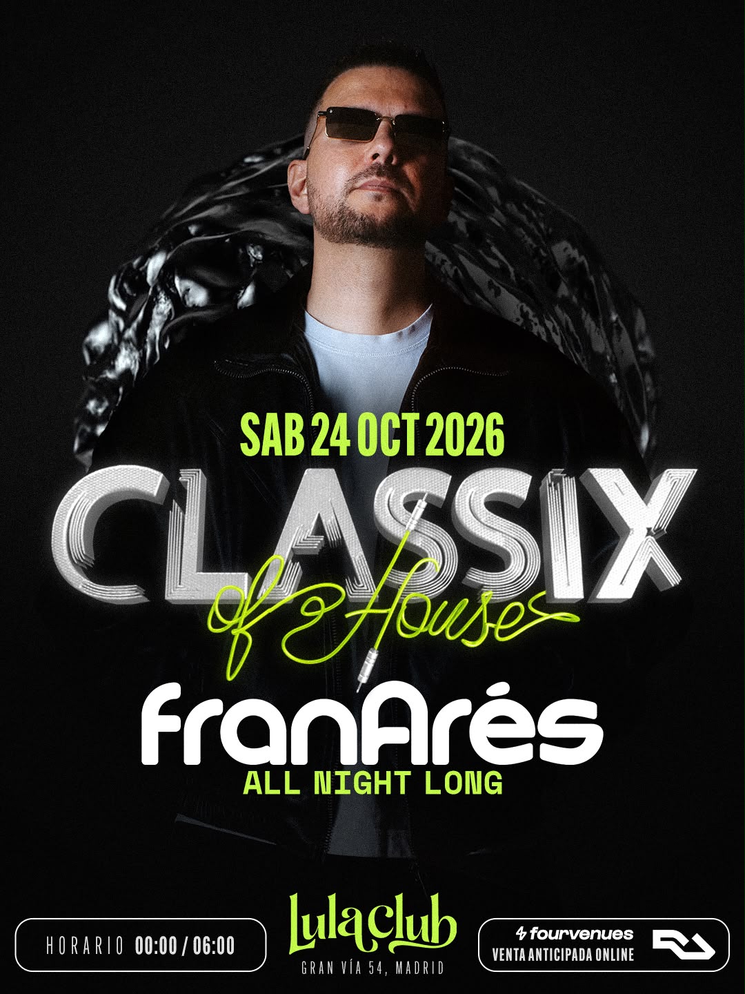 CLASSIX OF HOUSE BY FRAN ARES at Lula Club flyer