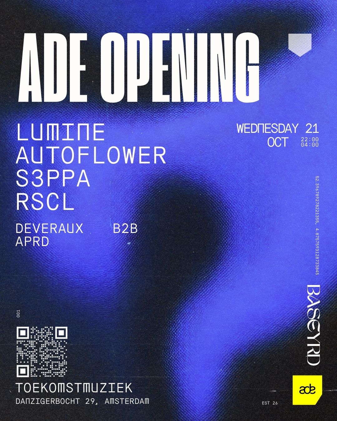 BaseYRD ADE Special at Toekomstmuziek flyer