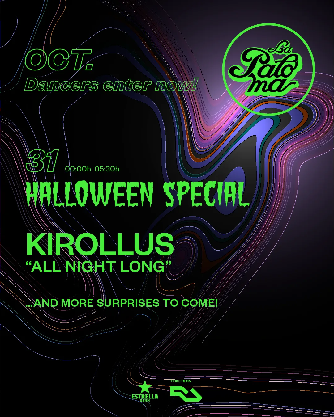 Halloween Special: Kirollus 'All Night Long' at La Paloma flyer