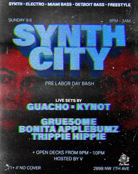 Synth City at Las Rosas flyer