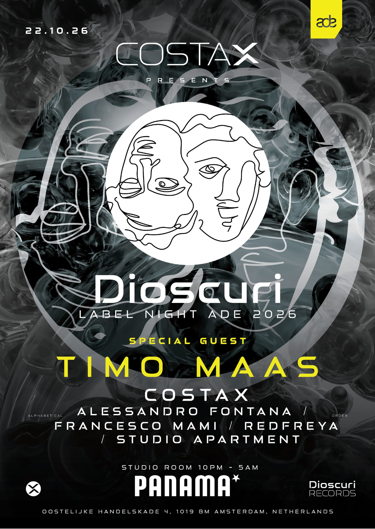 Dioscuri Label Night - Studio Room at Panama flyer