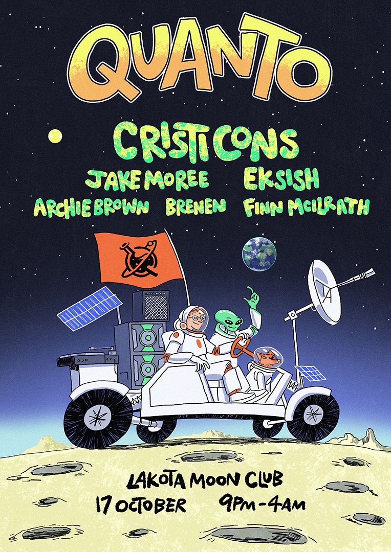 Quanto presents Cristi Cons, Eksish & Jake Moree + residents at Moon Club flyer
