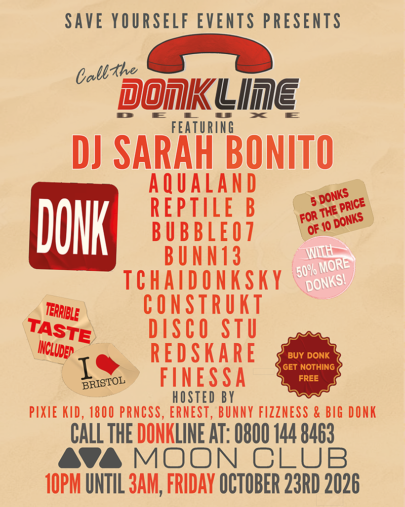 Donkline Deluxe at Moon Club flyer