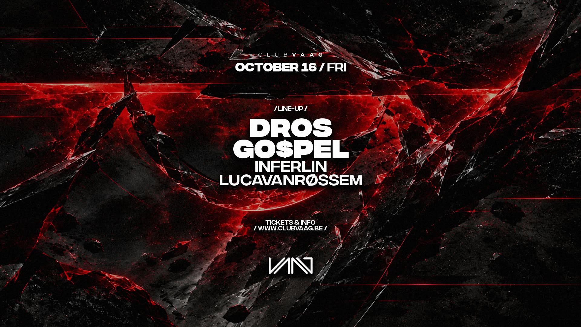 Club Vaag invites DROS & GO$PEL at Club Vaag flyer