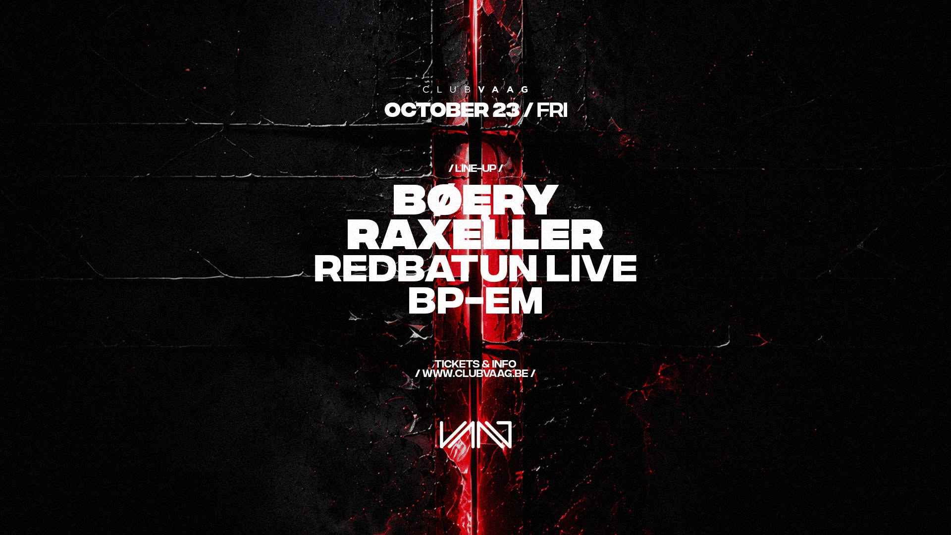 Club Vaag invites BØĘRY & Raxeller at Club Vaag flyer