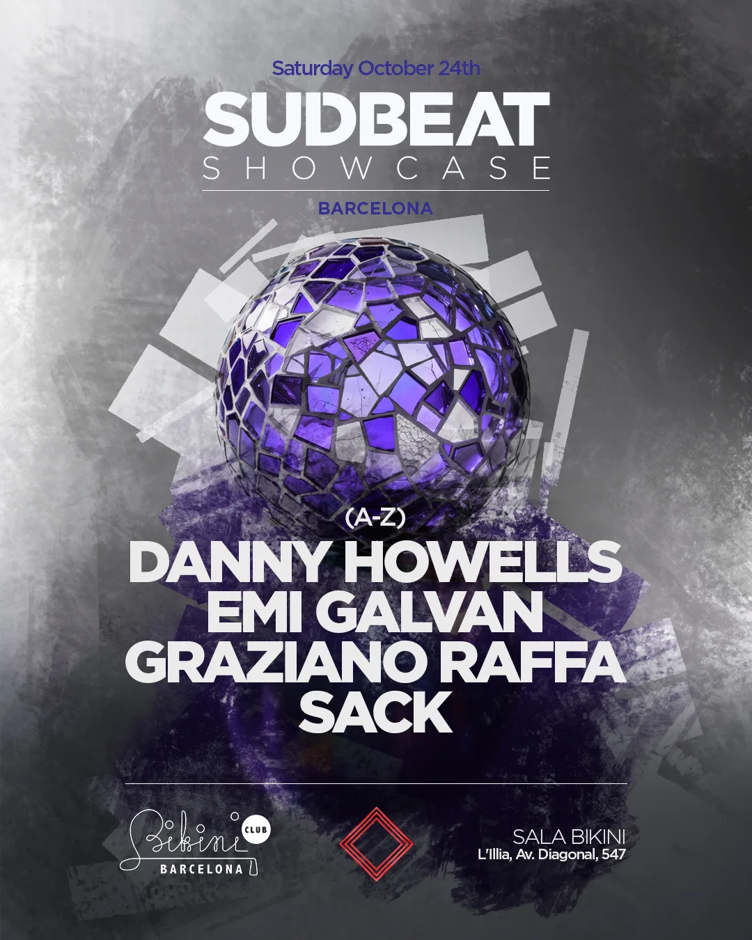 SUDBEAT SHOWCASE w. Emi Galvan, Danny Howells at Sala Bikini Barcelona flyer