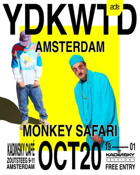 Monkey Safari Album presentation at Kadinsky Cafe flyer