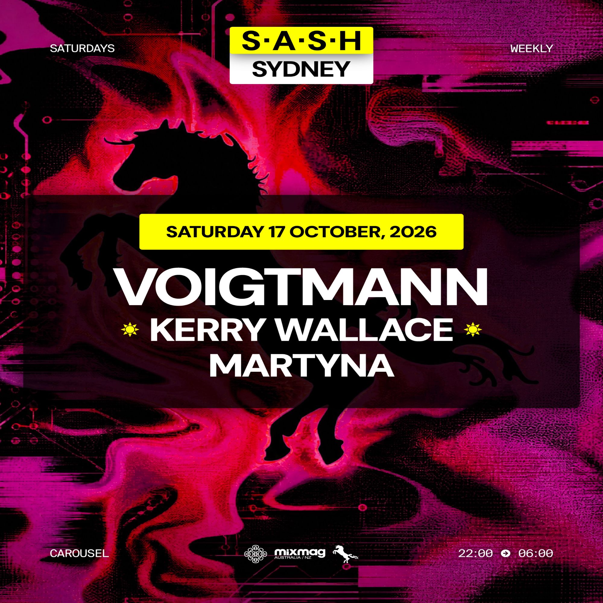 ★ S.A.S.H Sydney ★ Voigtmann ★ Saturday 17th October ★ at Carousel Bar & Ballroom flyer