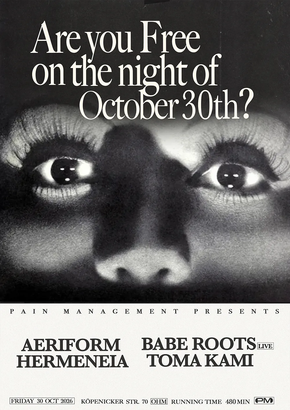 Pain Management: Babe Roots (live), Toma Kami, Hermeneia, aeriform at OHM flyer