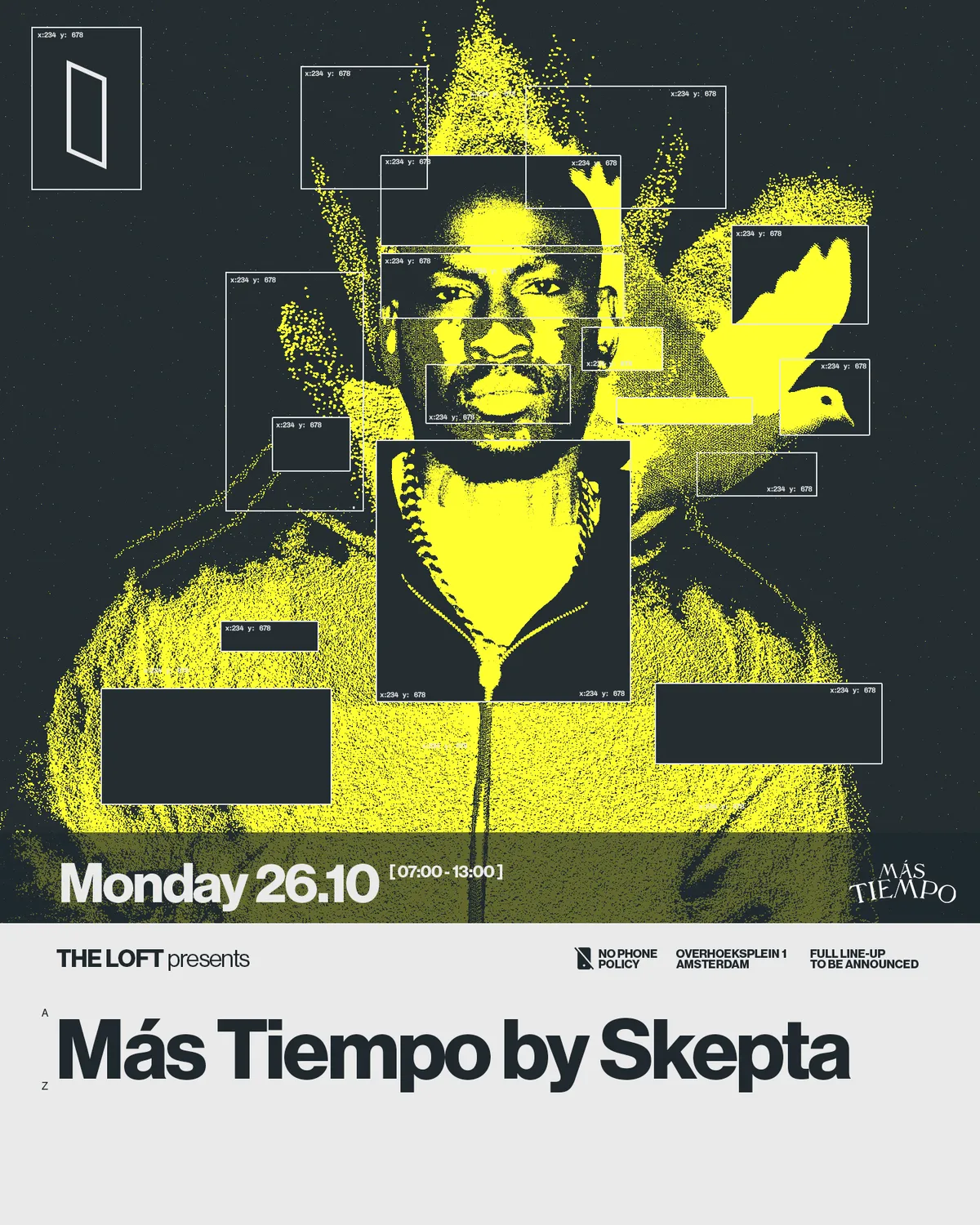 Más Tiempo by Skepta at A’DAM The Loft flyer
