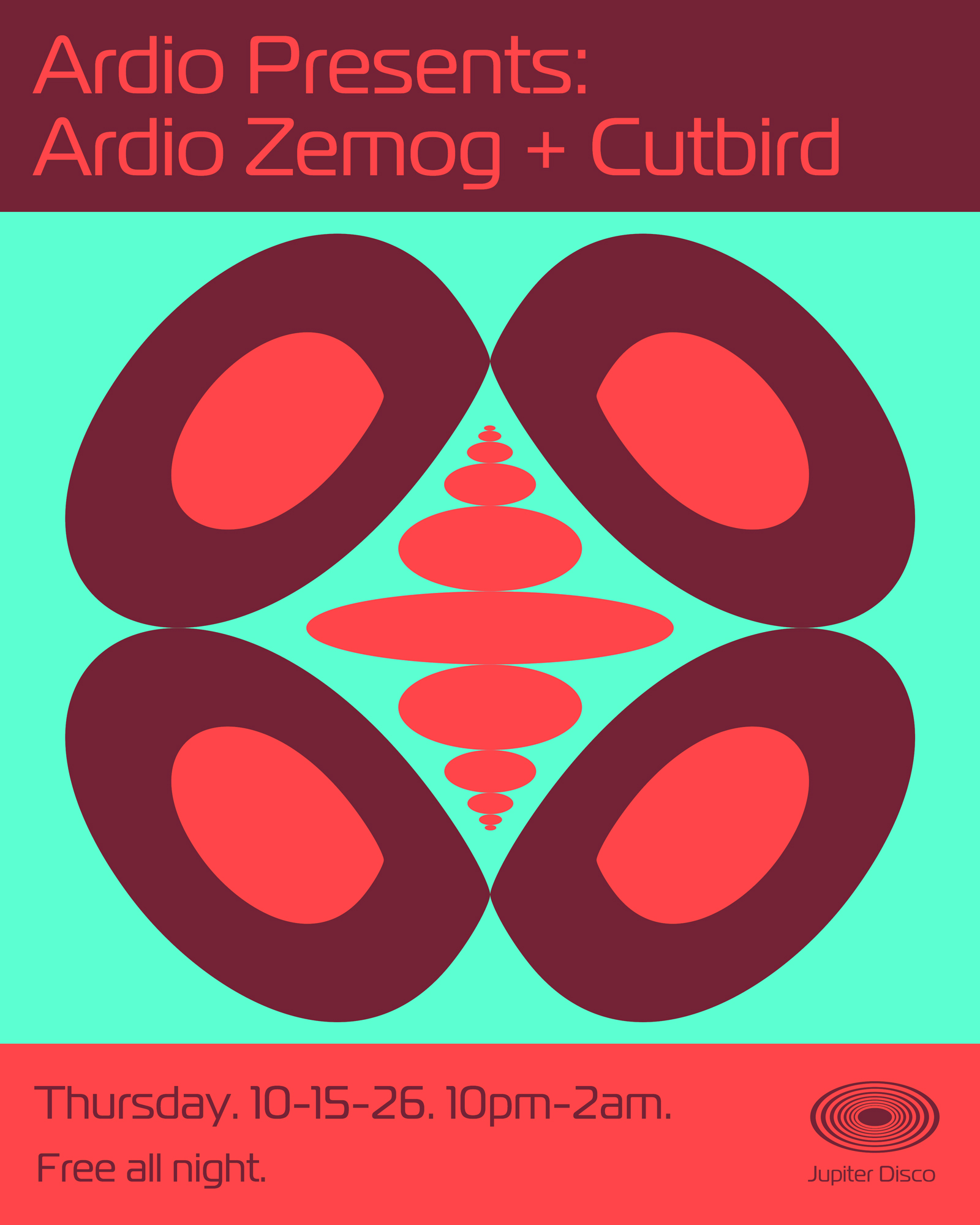 Ardio presents: Ardio + Cutbird at Jupiter Disco flyer