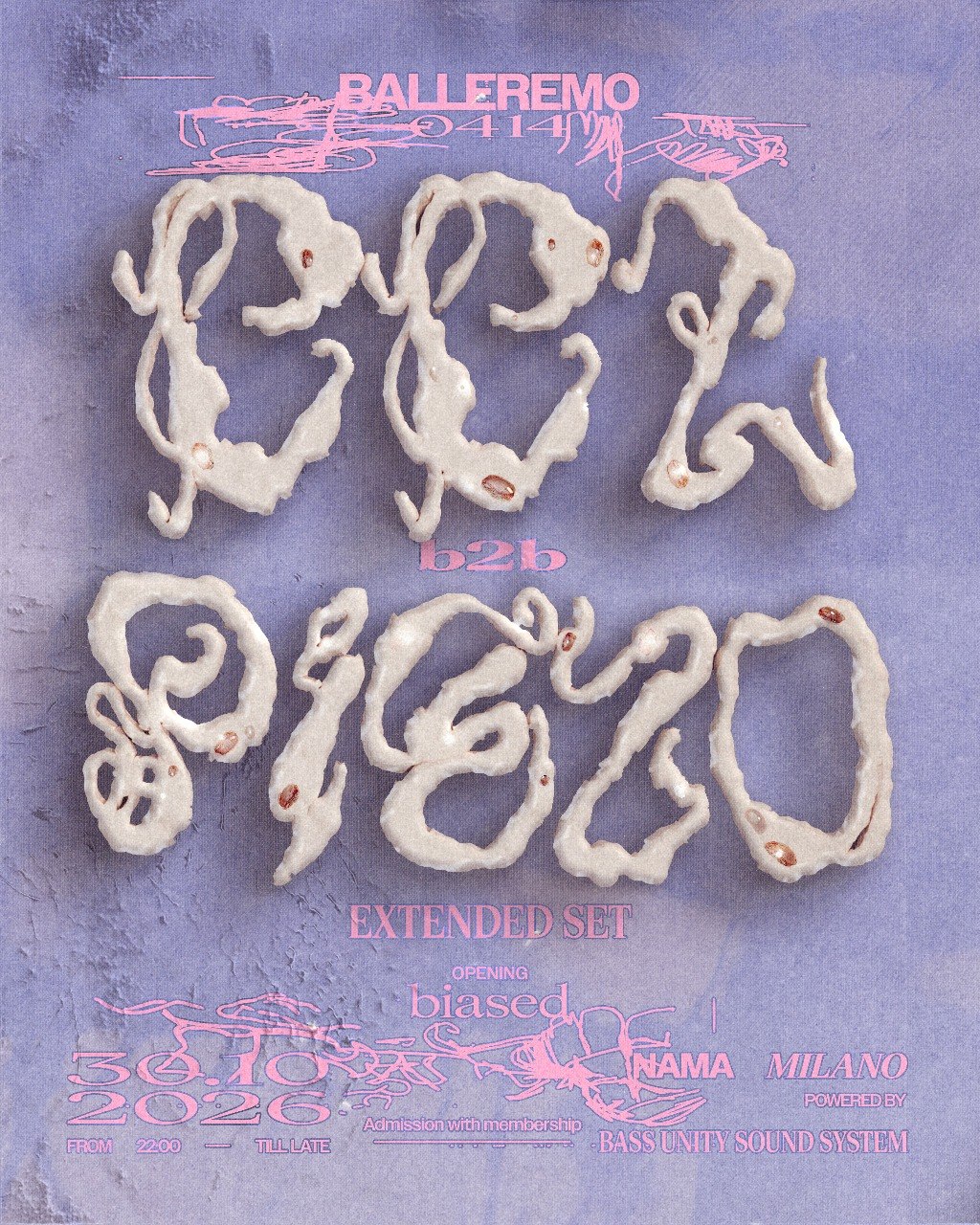 Balleremo 0414 pres. CCL b2b Piezo - Extended Set at NAMA - Nuovo Anfiteatro Martesana flyer