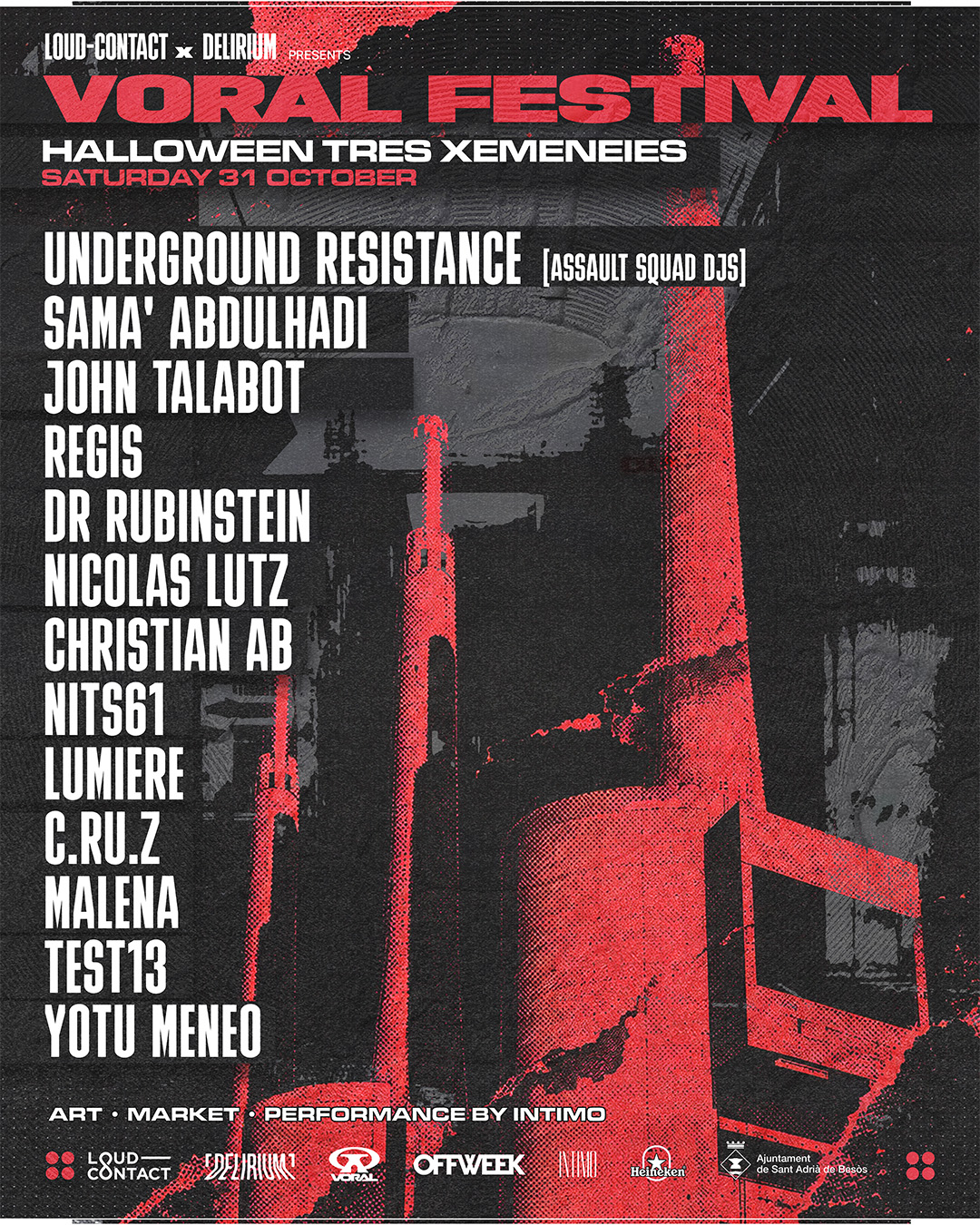 Loud-Contact x Delirium pres.VORAL festival- Halloween Tres Xemeneies at Las Tres Chimeneas flyer