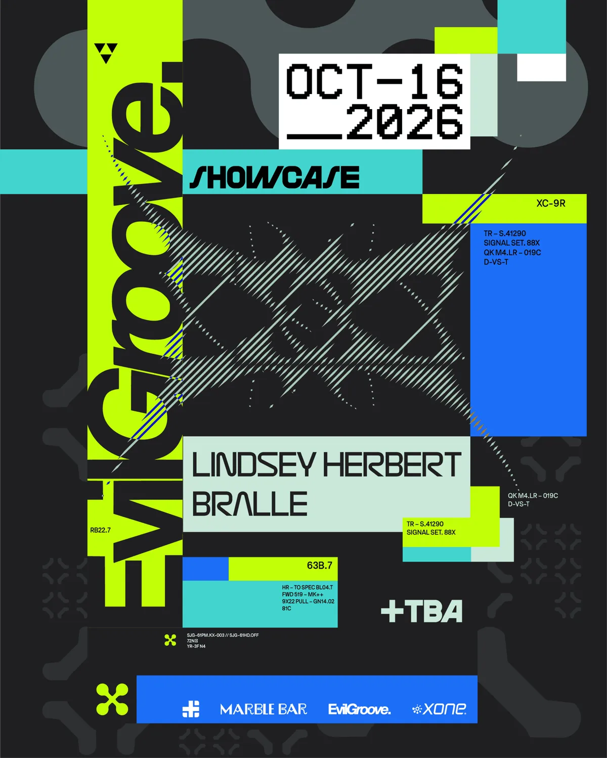 EvilGroove Records Showcase - Lindsey Herbert - BRALLE - Marble Bar at Marble Bar flyer