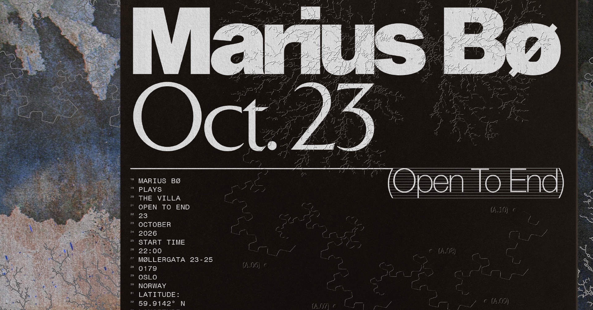 Marius Bø (Ute.Rec) - All night at The Villa flyer