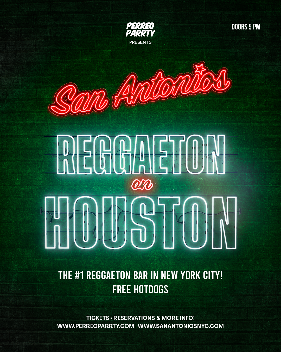 Reggaeton on Houston - Latin & Reggaeton Party NYC at San Antonios flyer