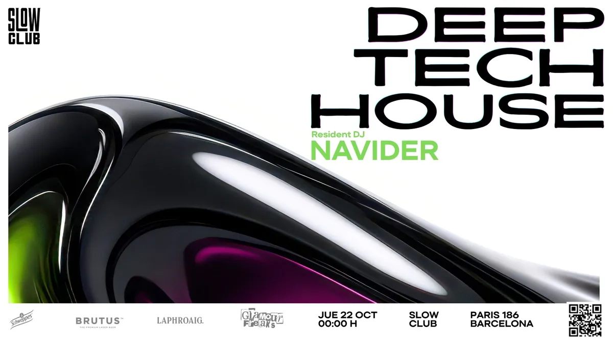 Deep, Tech, House by Navider at Slow Barcelona flyer