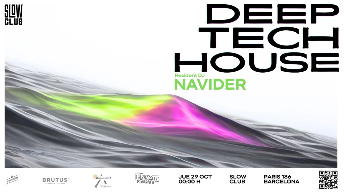 Deep, Tech, House by Navider at Slow Barcelona flyer