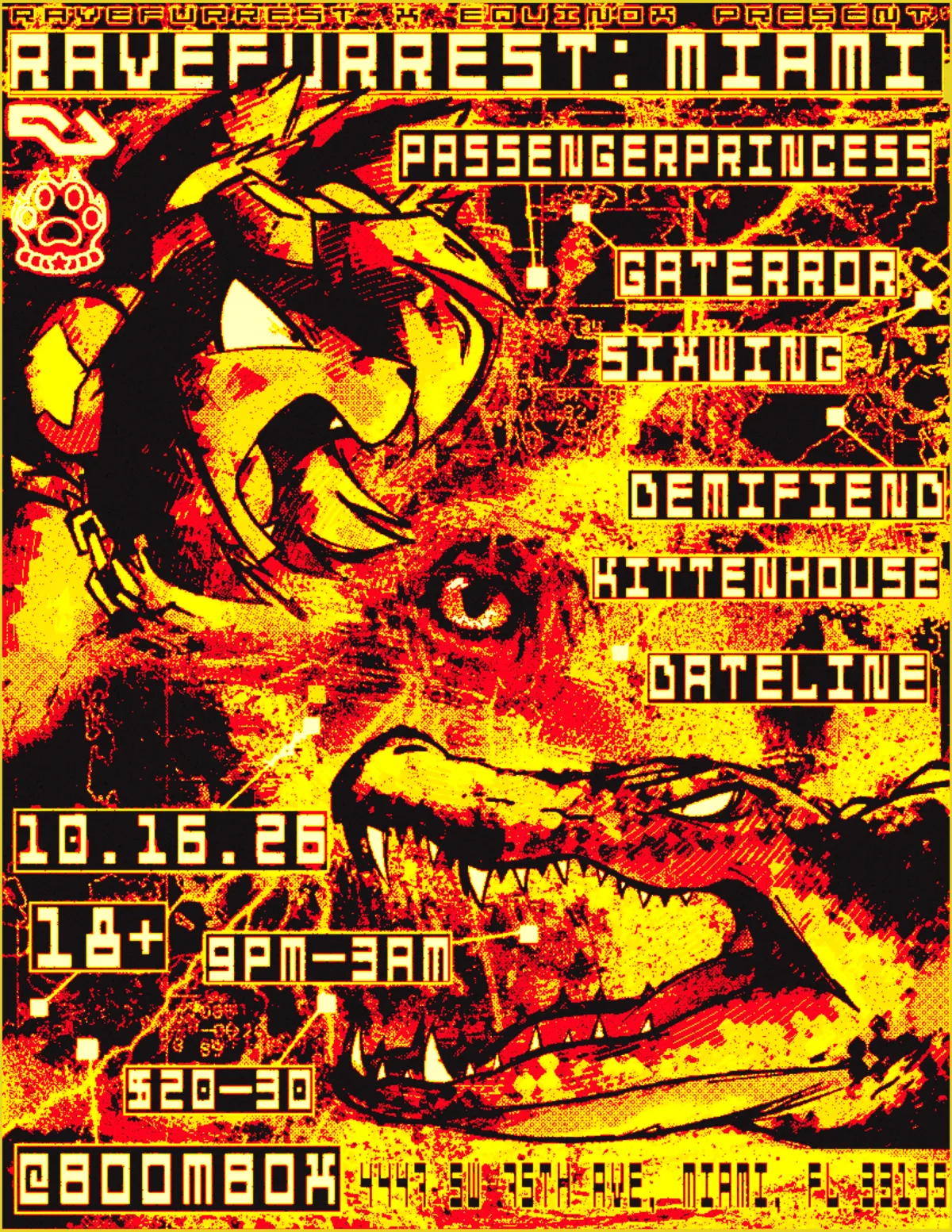 Ravefurrest Miami at The Boombox flyer