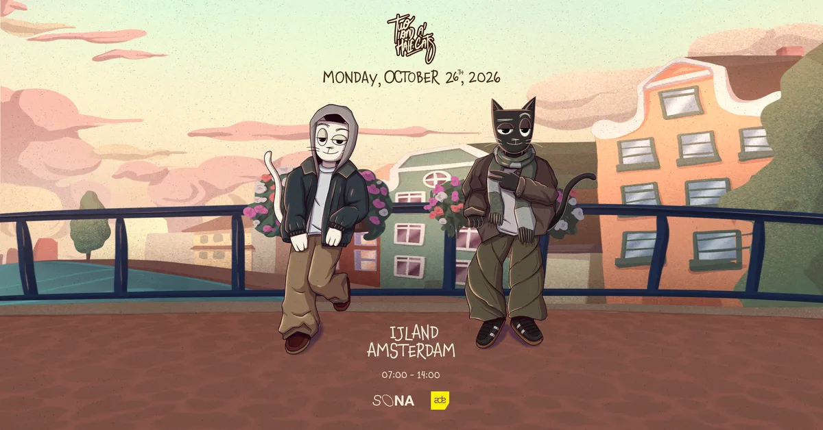 Sona presents: Two and A Half Cats at Ijland flyer