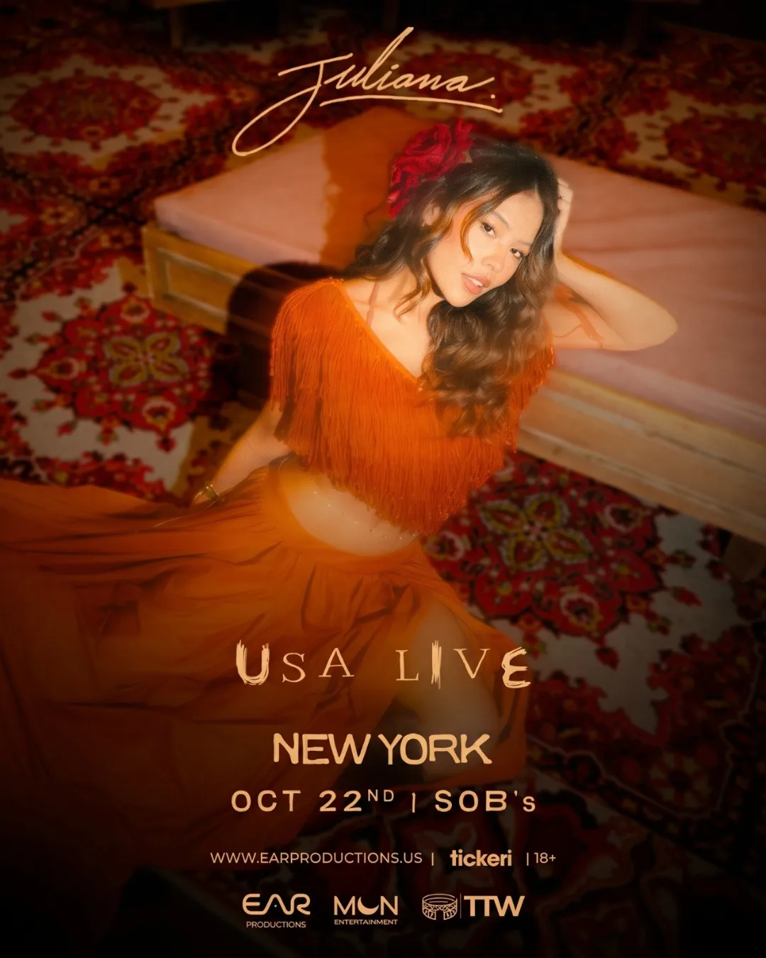 Juliana: USA Tour en New York at SOBs flyer