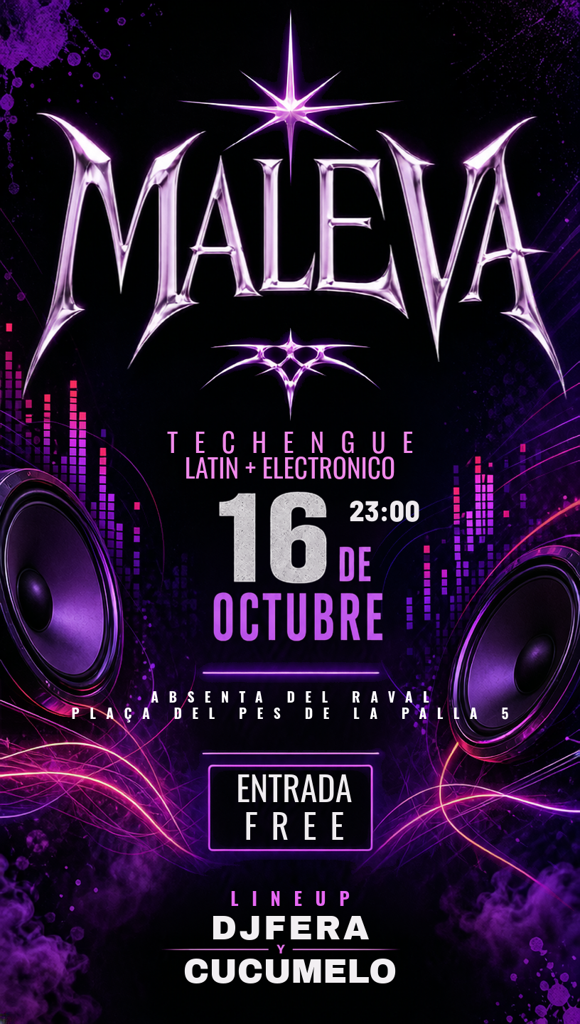 Maleva at Absenta del raval flyer