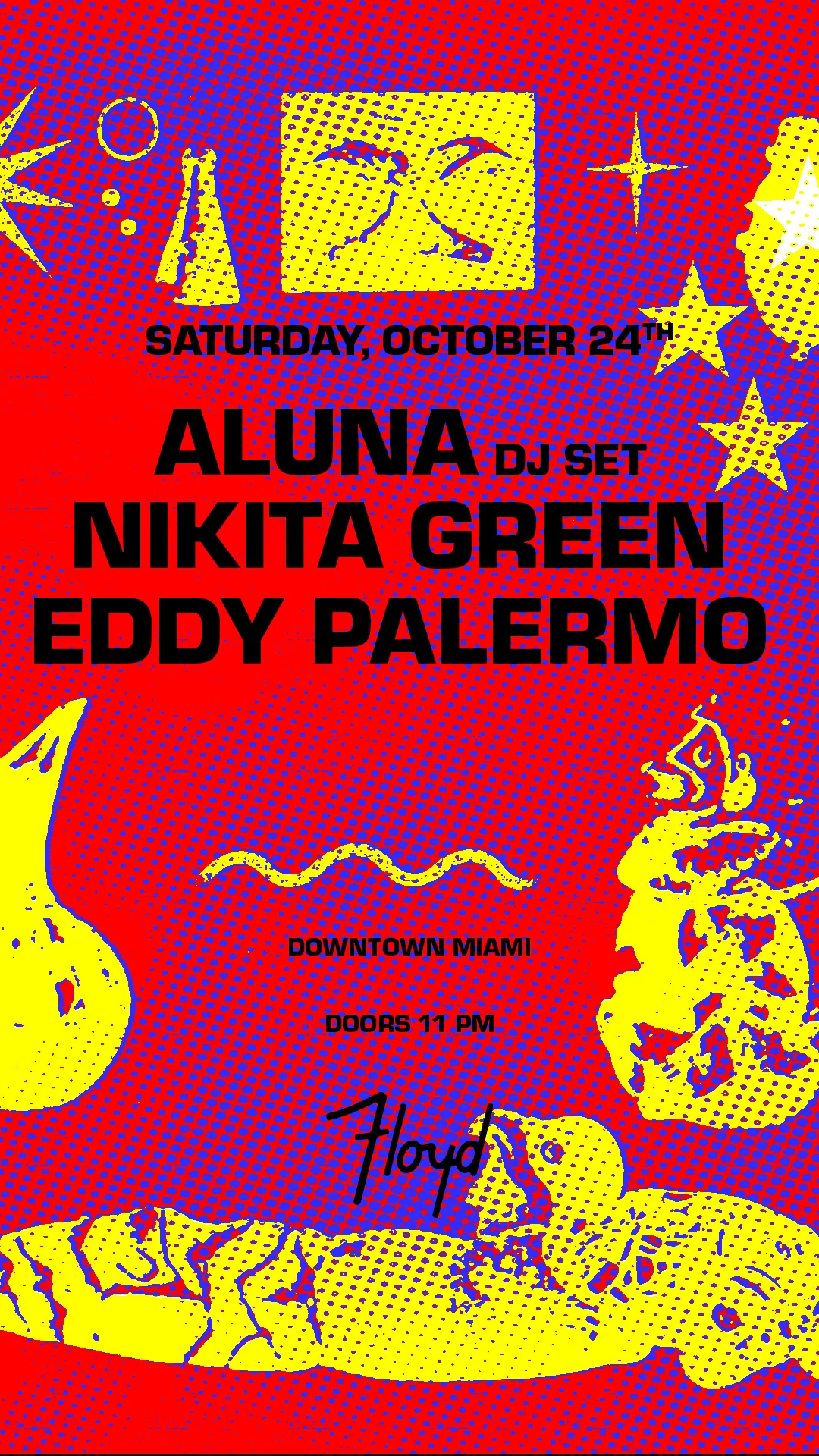 Aluna at Floyd Miami flyer