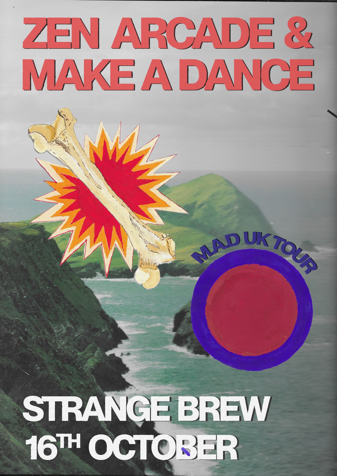Zen Arcade vs. Make A Dance at Strange Brew flyer