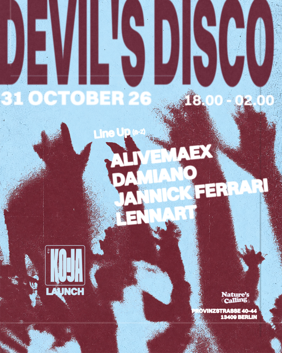 Devil's Disco Halloween in an old Distillery at Natures Calling Winery flyer