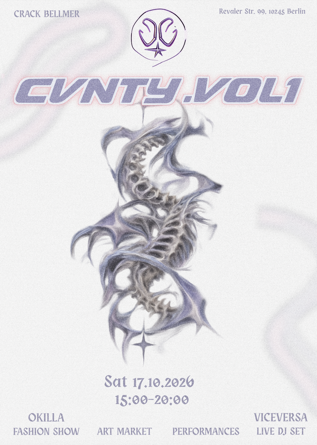 CC COLLECTIVE PRESENTS CVNTY.VOL1 at Crack Bellmer flyer