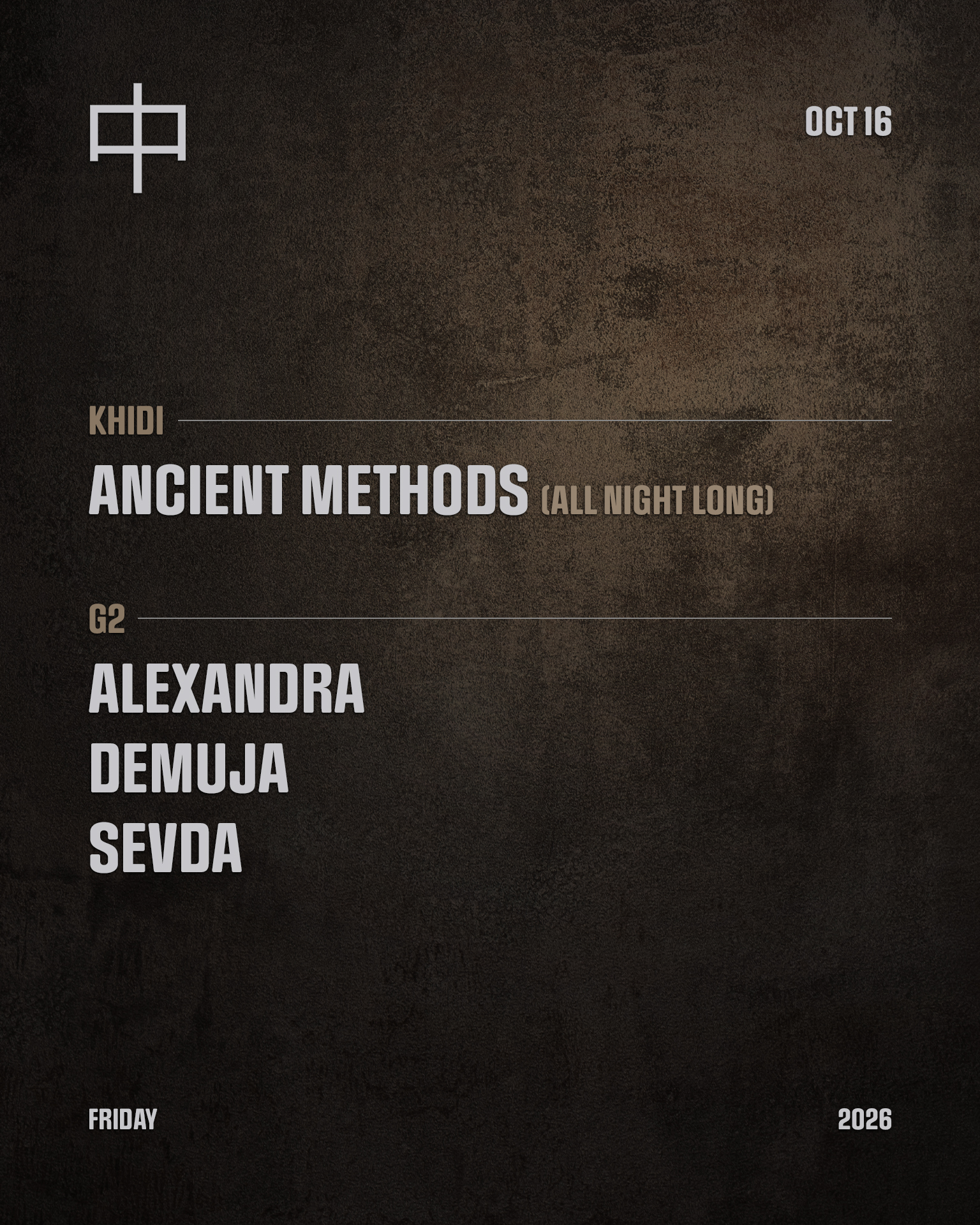 KHIDI: Ancient Methods, Alexandra, Demuja, Sevda at KHIDI flyer