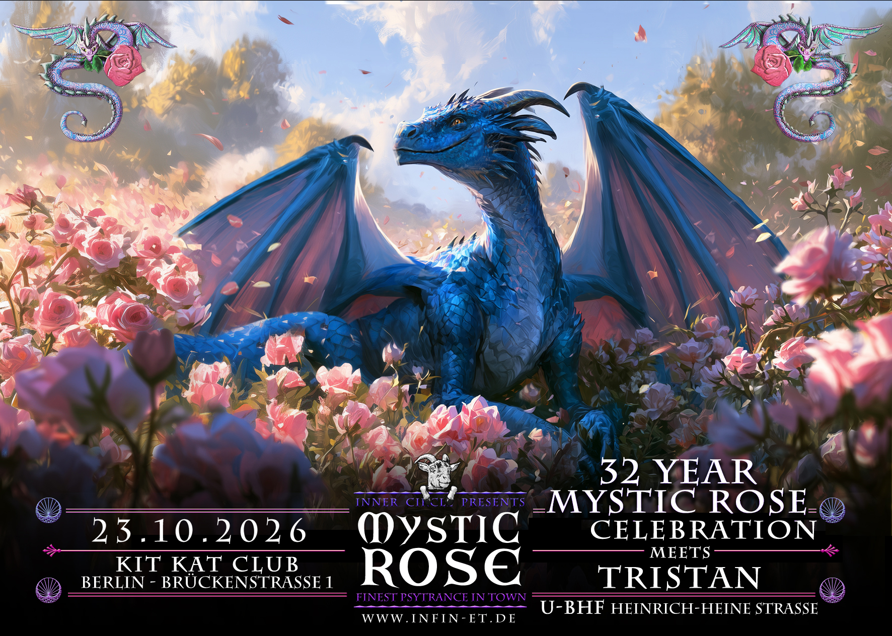 The 32 Year Mystic Rose Celebration meets TRISTAN at KitKatClub flyer