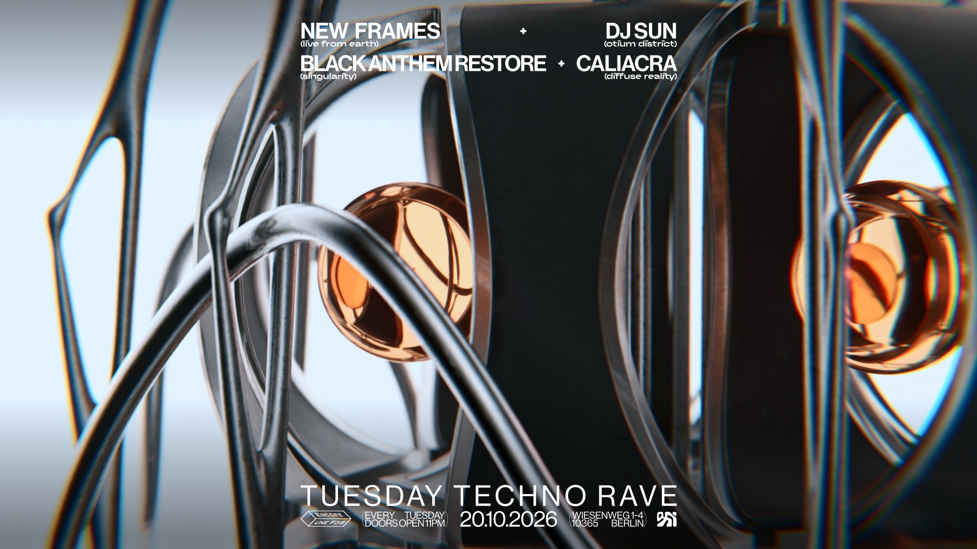 ✦encore.une.fois✦ / TUESDAY TECHNO RAVE at OXI & OXI Garten flyer