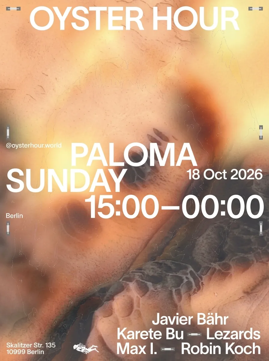 OYSTER HOUR SUNDAY with karete bu at Paloma flyer