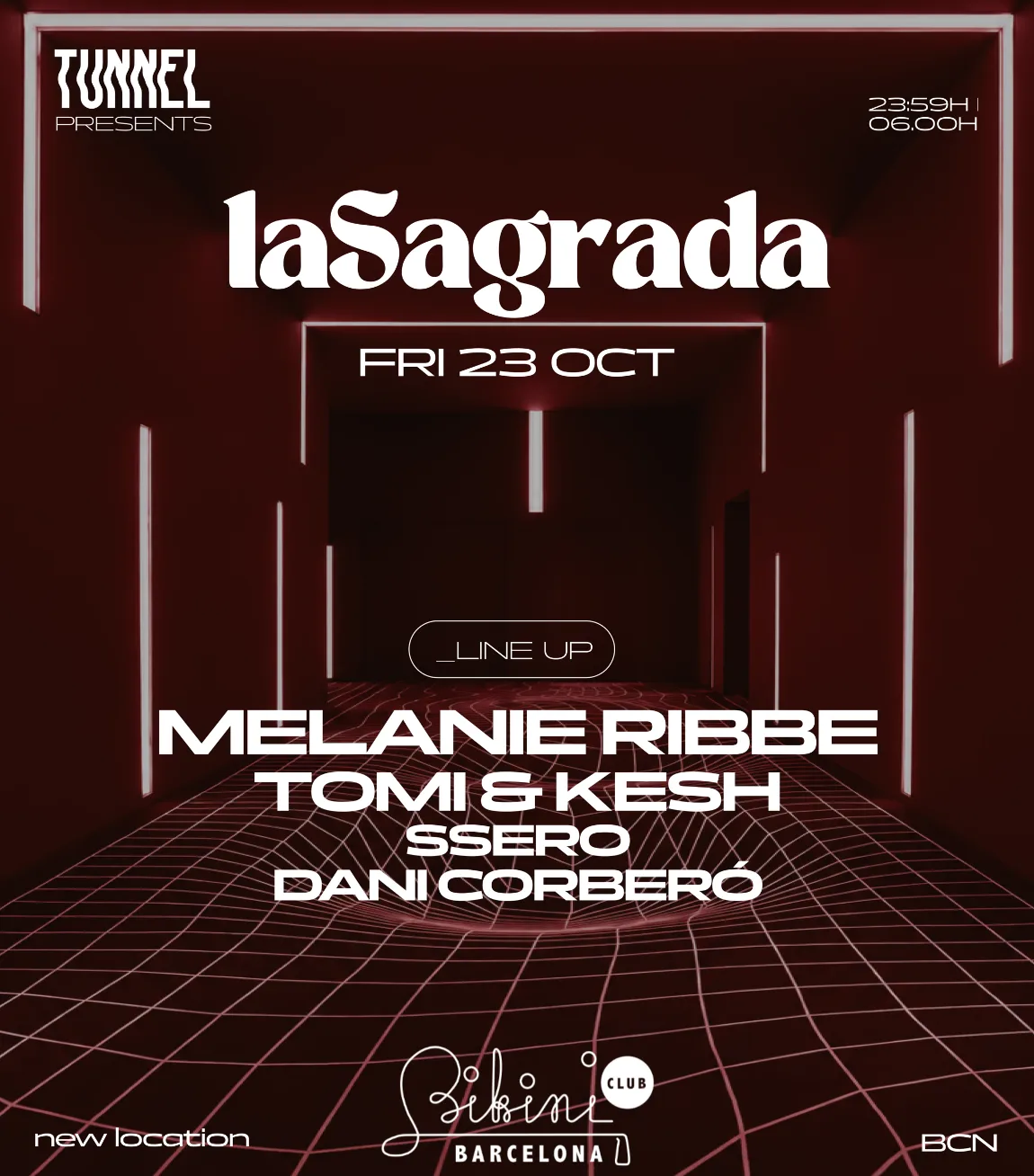 laSagrada pres. Melanie Ribbe , Tomi & Kesh  at Sala Bikini Barcelona flyer